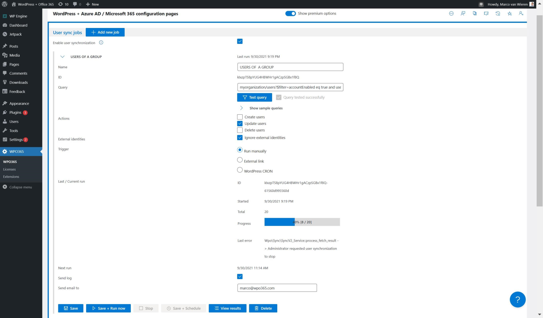 Synchronizing users from Azure AD to WordPress