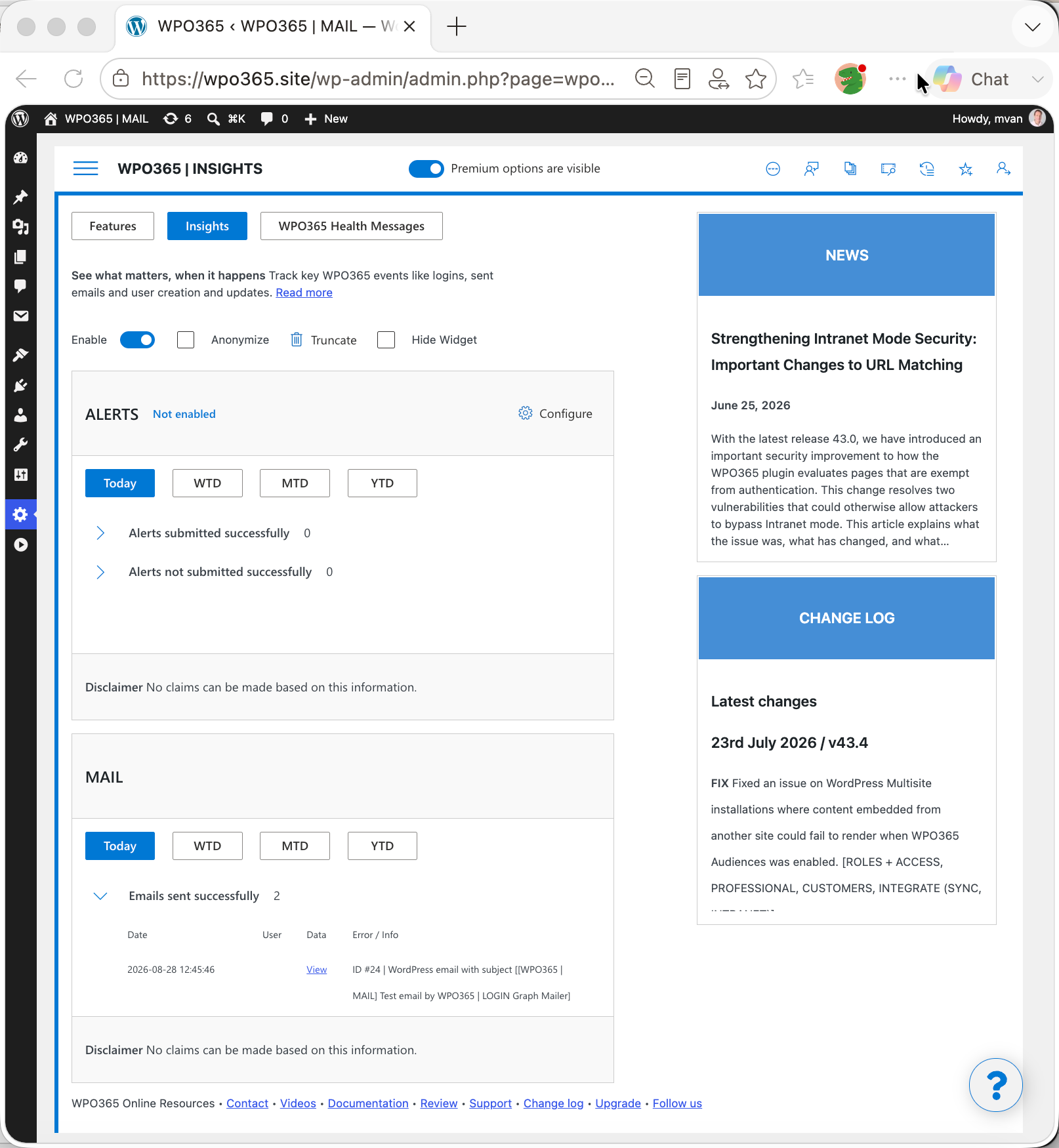 WPO365 Insights to see what matters when it happens.
