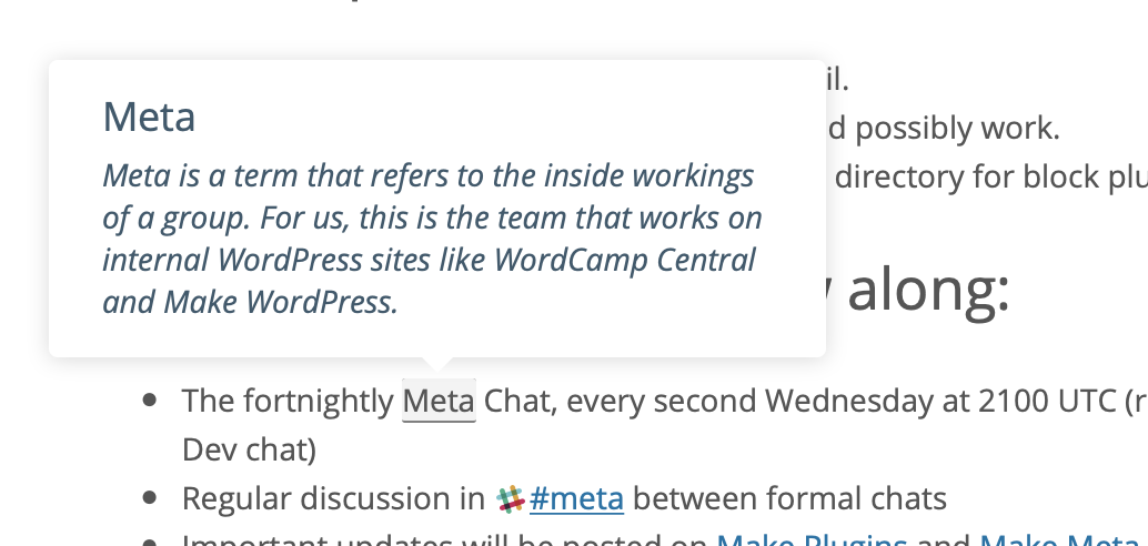 WordPress.org Glossary