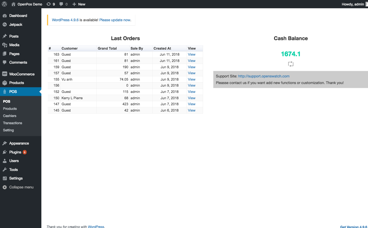 WPOS &#8211; A Lite version of OpenPOS &#8211; A Point Of Sales For Woocommerce