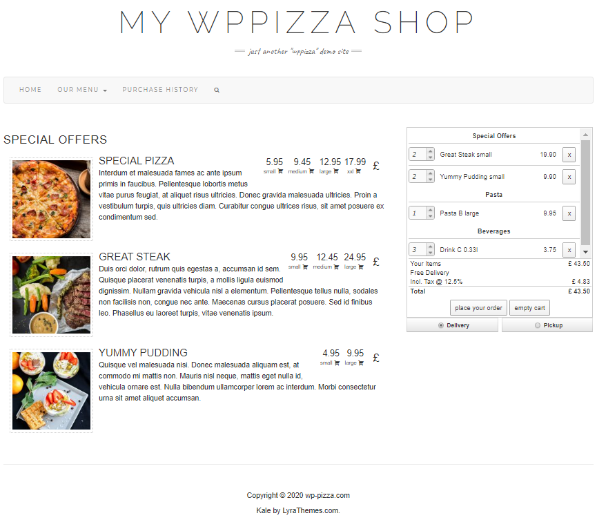 WPPizza &#8211; A Restaurant Plugin