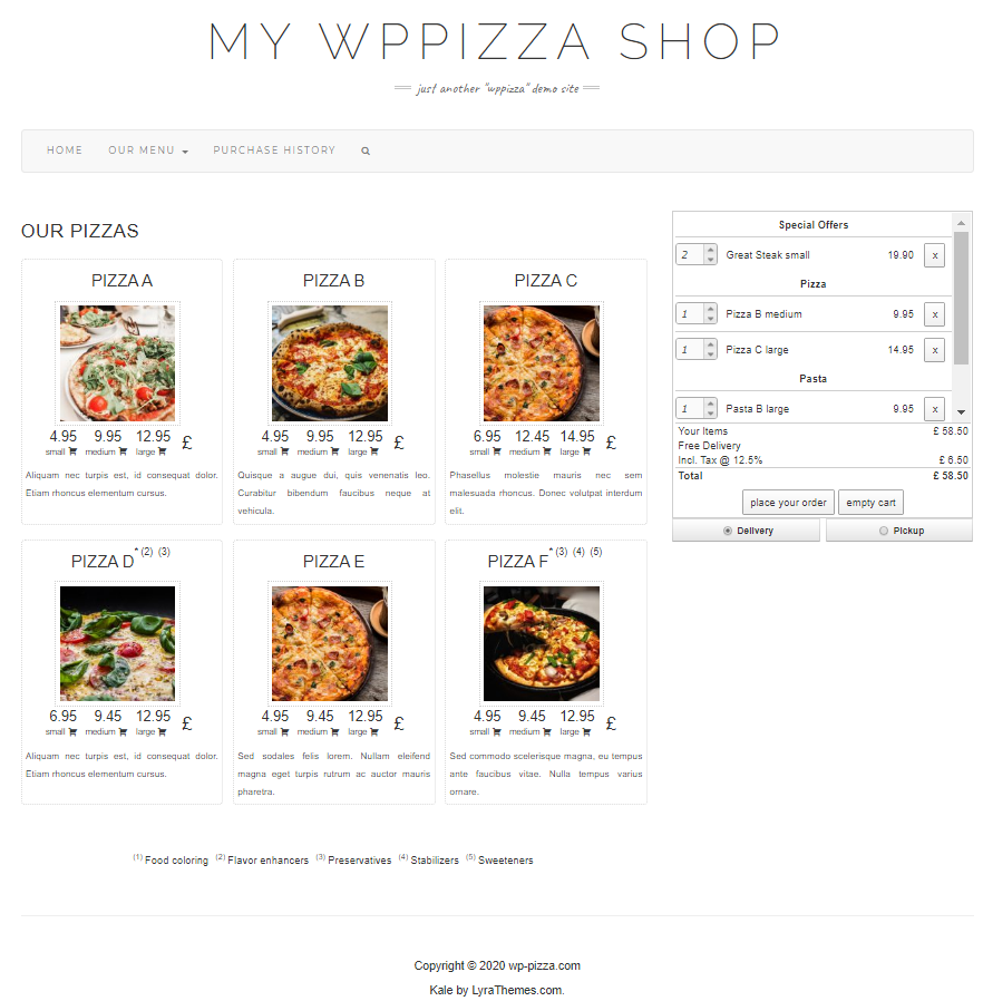 Wppizza A Restaurant Plugin Wordpress Plugin Wordpress Org Deutsch