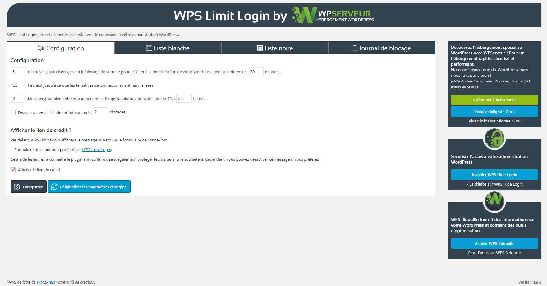 WPS Limit Login