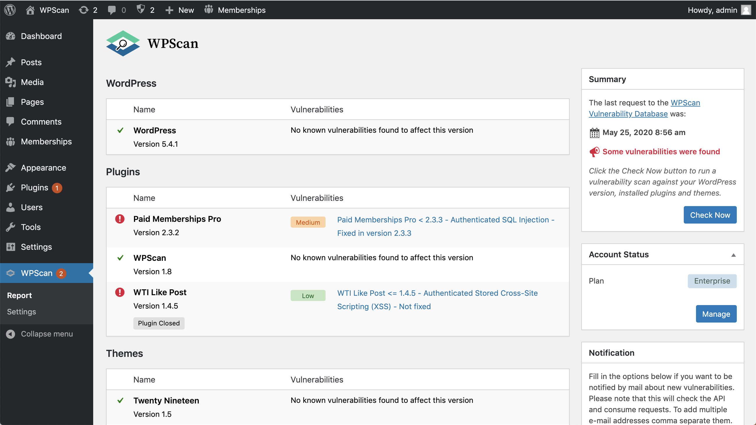 WPScan &#8211; WordPress Security Scanner