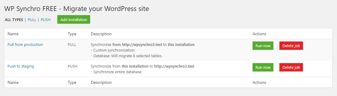 WP Synchro &#8211; WordPress Migration Plugin for Database &amp; Files