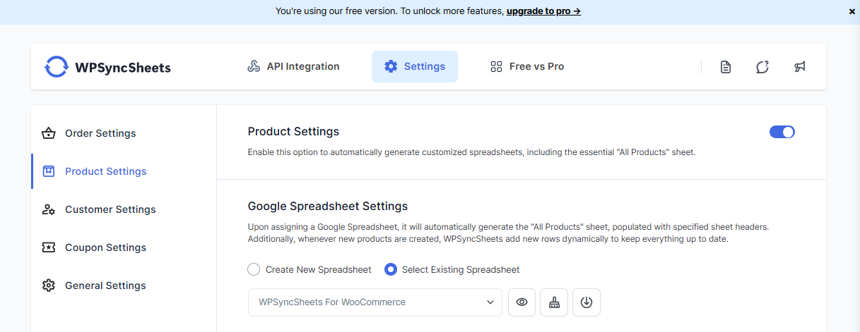 WooCommerce Product Enable Settings