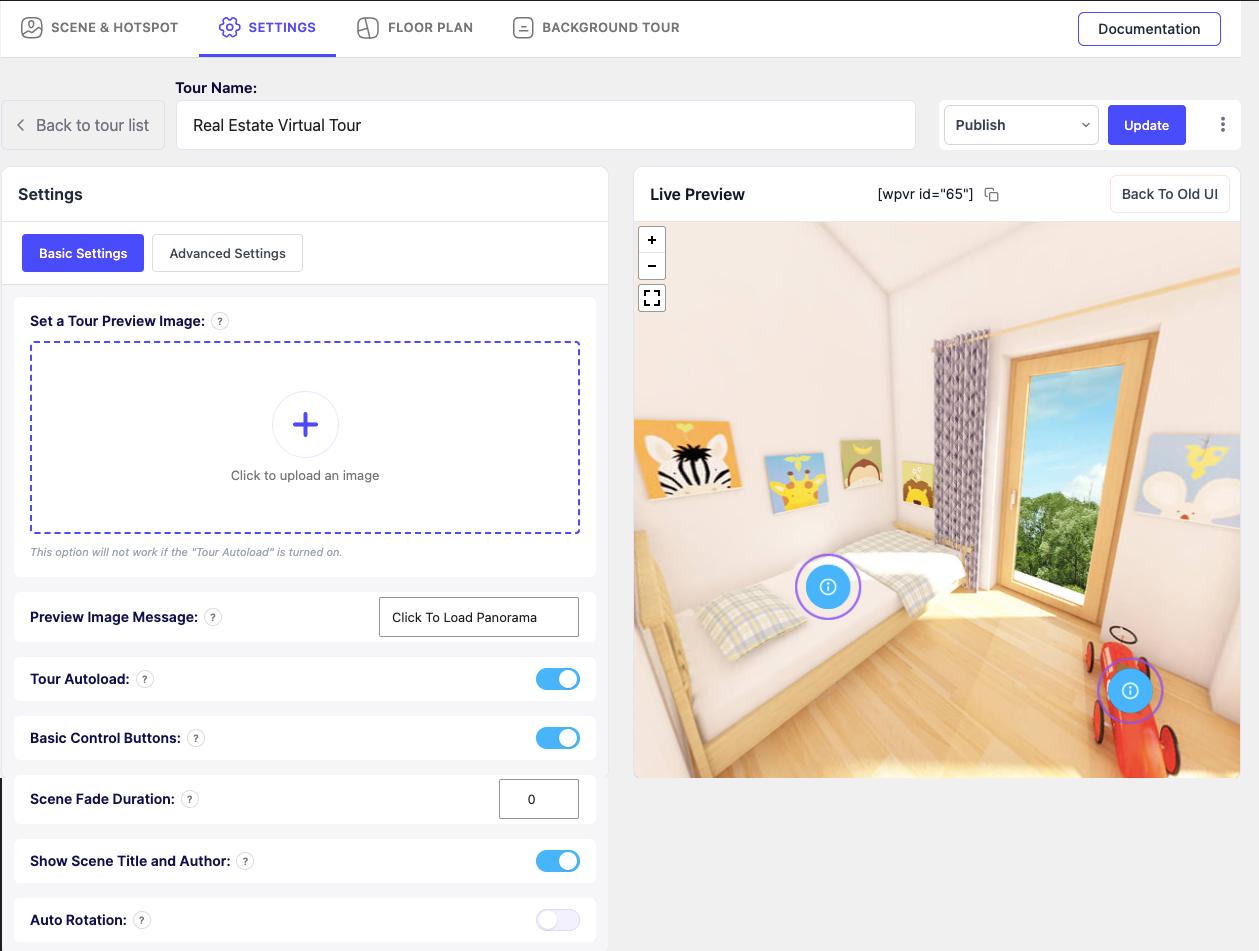 Customize Your 360° Virtual Tour Easily  - Basic Settings
