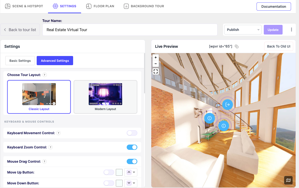 Fine Tune Your Virtual Tour with Advanced Settings
