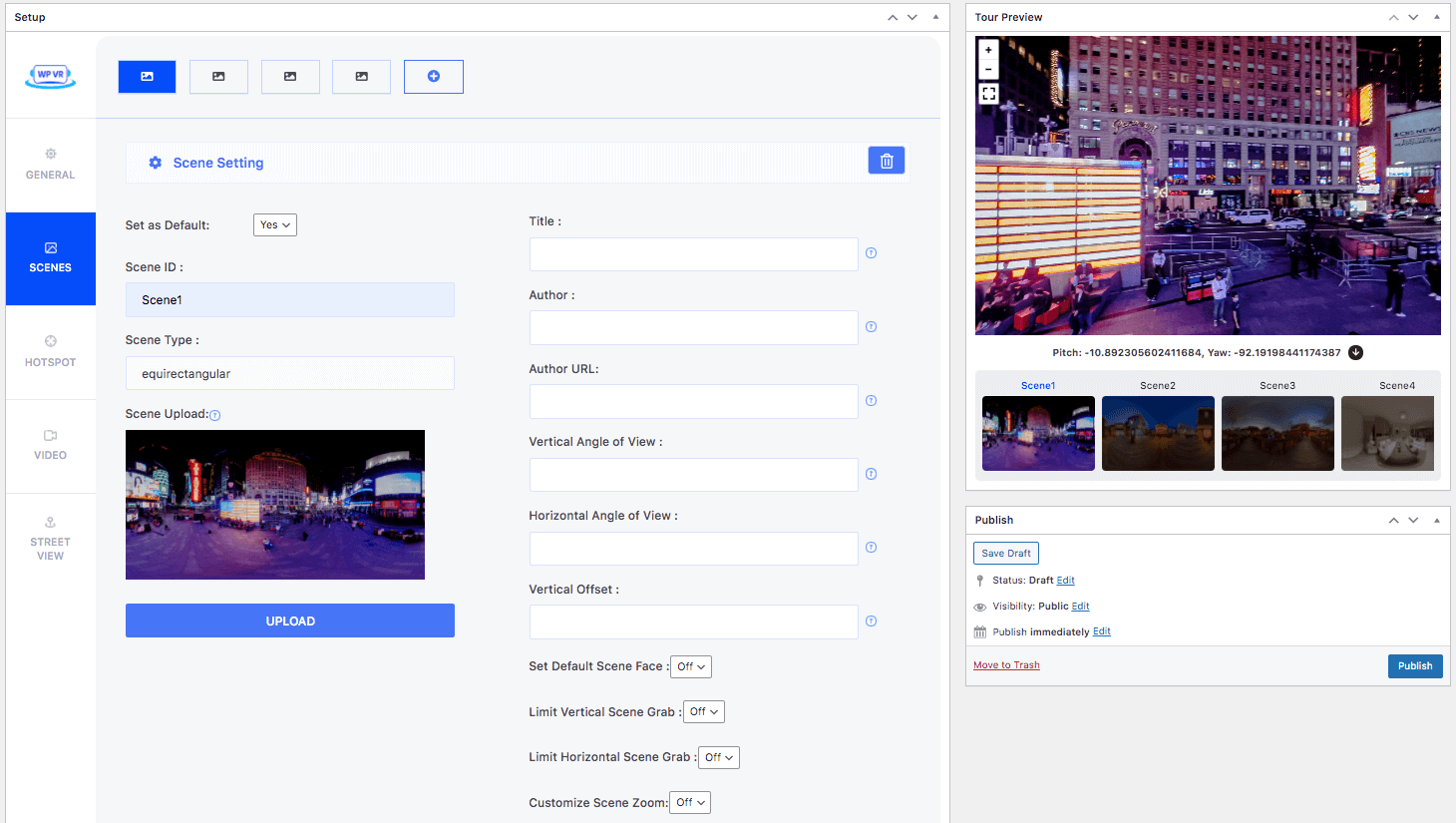 360 Image Basic Settings