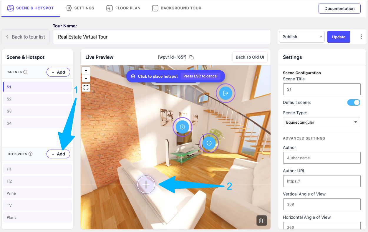 Add Hotspots in Just a few Clicks