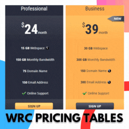 WordPress Responsive CSS3 Pricing Tables