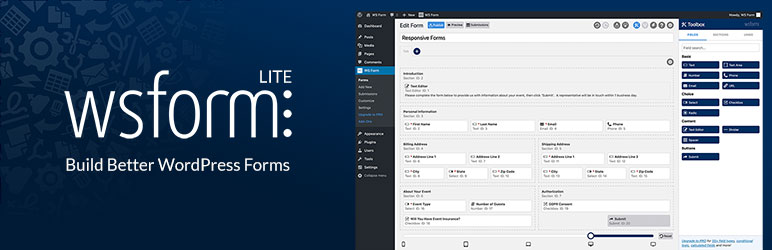 WS Form LITE – Drag & Drop Contact Form Builder for WordPress