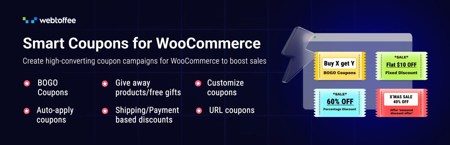 WordPress 外掛 Smart Coupons For WooCommerce Coupons 的封面圖片