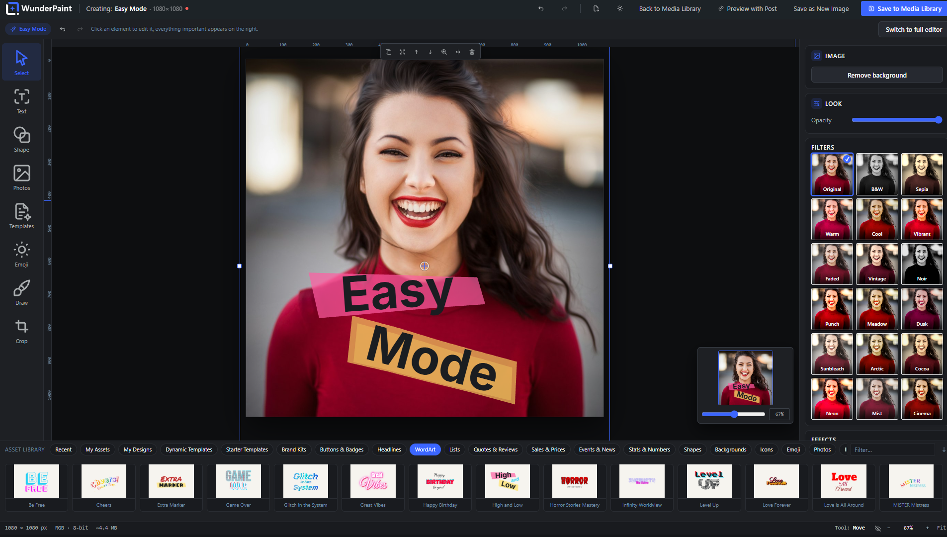 Easy Mode: the same document, reduced to the essentials.