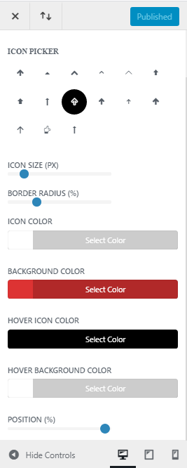 Custom UI for the color picker
