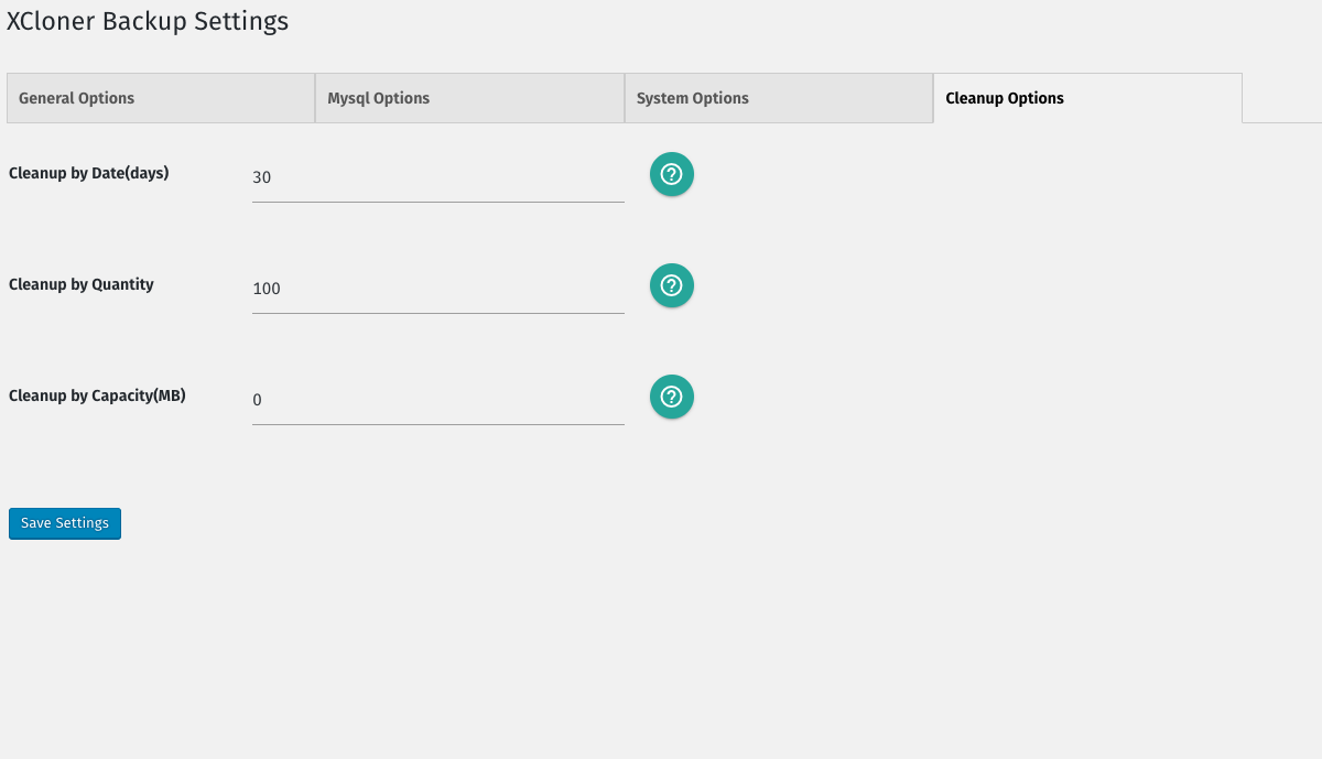 Cleanup Options for Local Storage