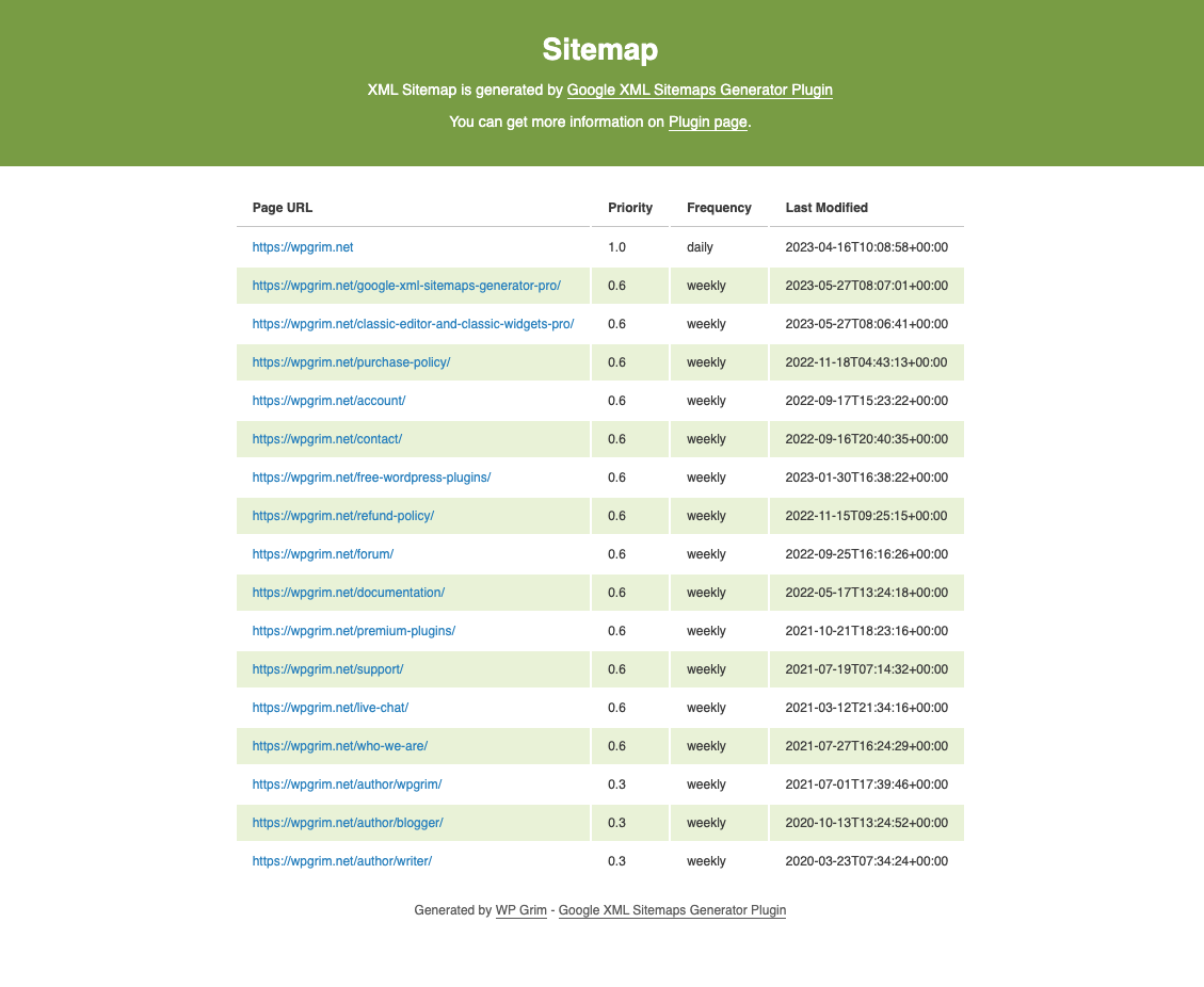 XML Sitemap