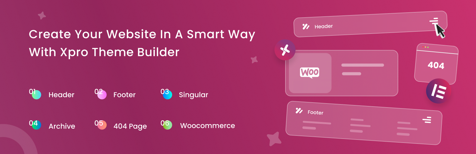 WordPress 外掛 Xpro Theme Builder For Elementor – FREE 的封面圖片。
