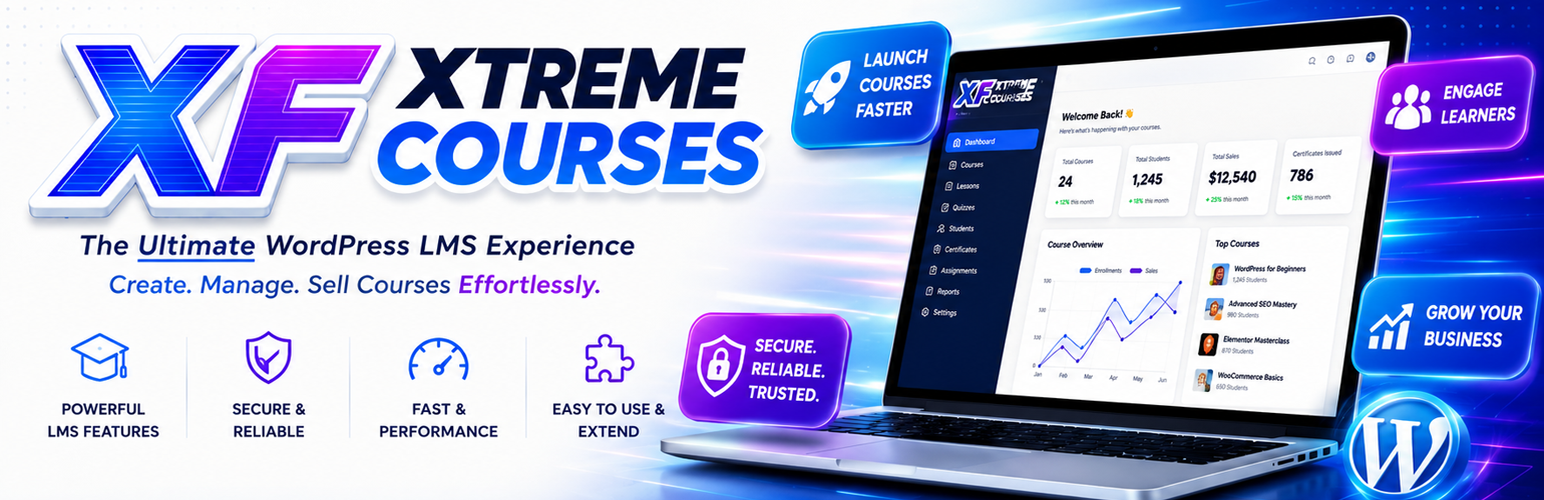 WordPress 外掛 Xtreme Courses 的封面圖片