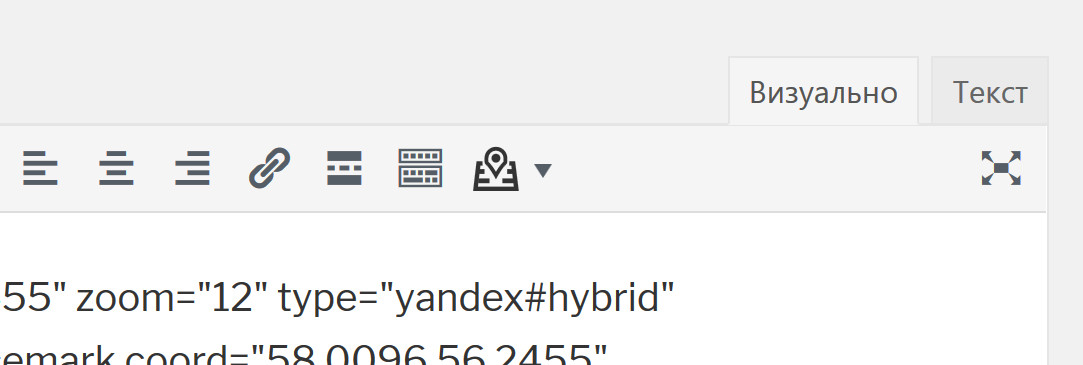 Shortcode button.