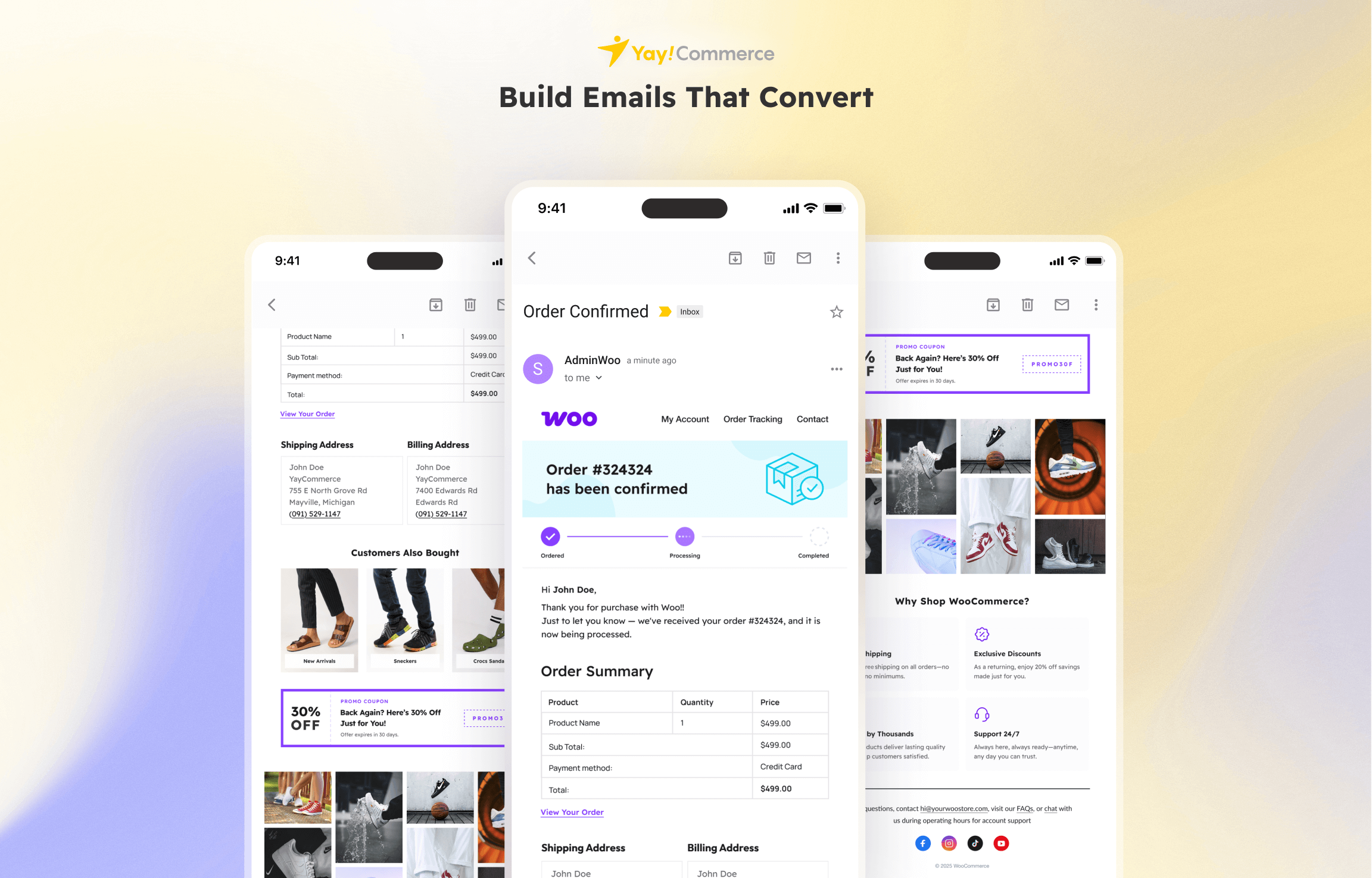 Add custom sections like trust badges, guarantees, coupons, social links and more highlights that look great & build trust