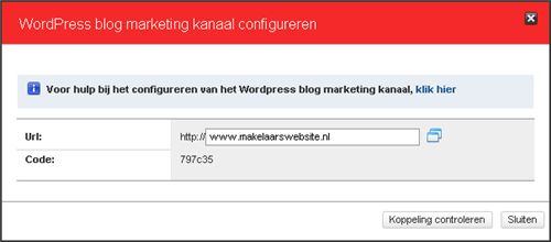 Activate publications to your WordPress blog in your Yes-co ORES