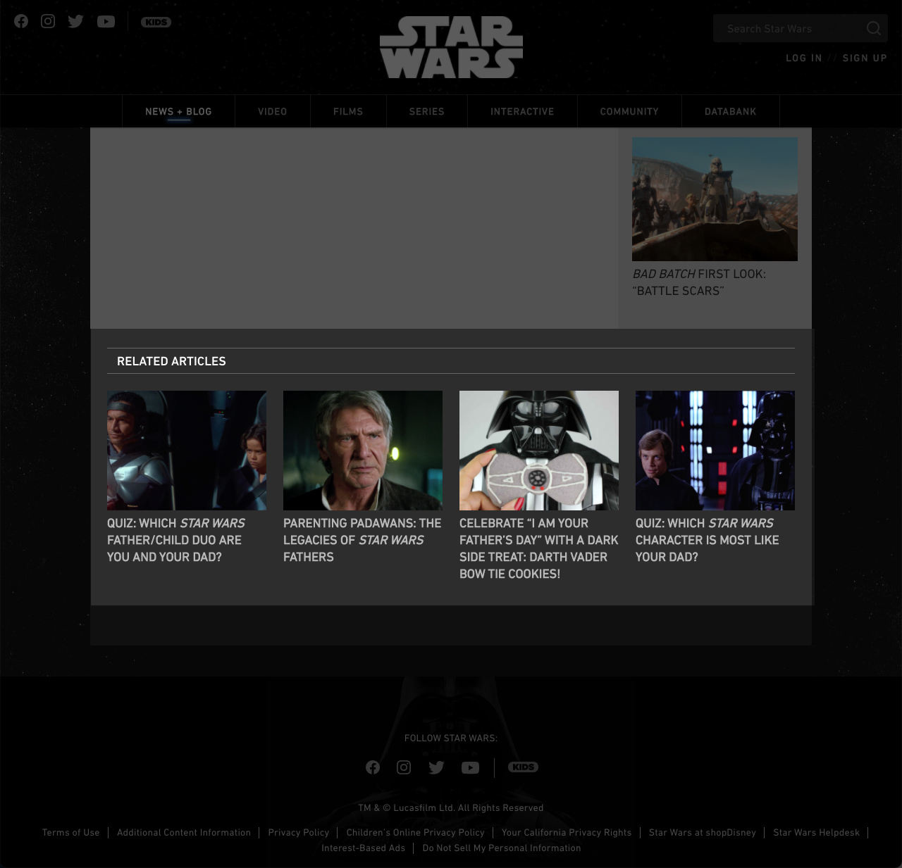 Example - YARPP on starwars.com