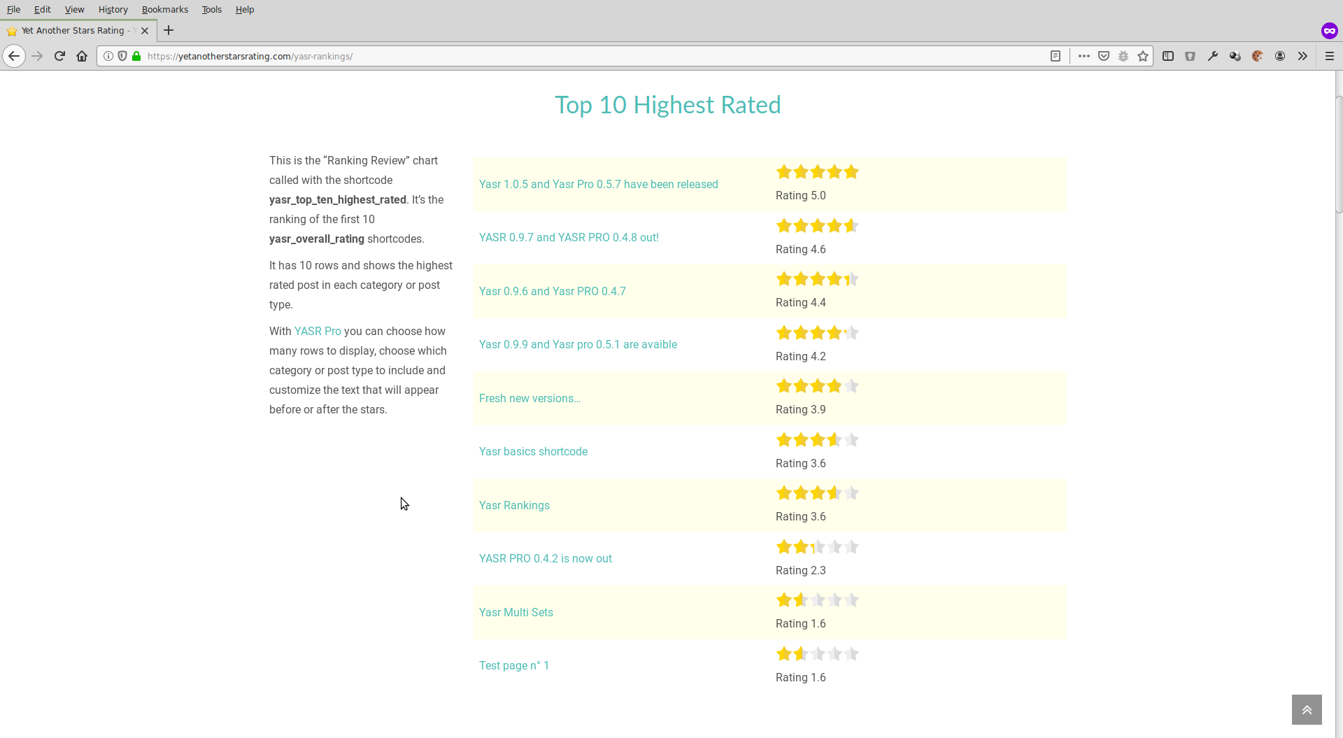 Ranking reviews