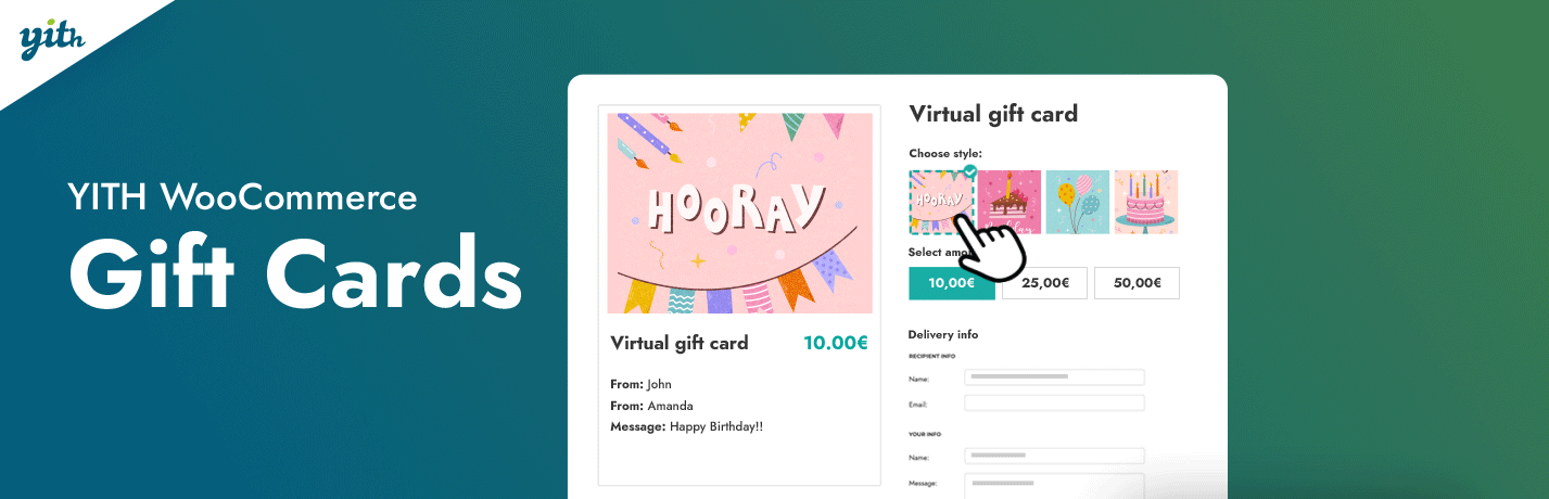 WordPress 外掛 YITH WooCommerce Gift Cards 的封面圖片。
