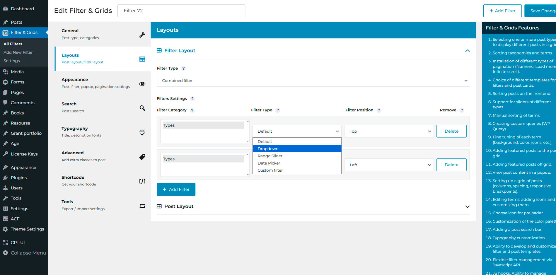 Filter &amp; Grids - Screenshot 4