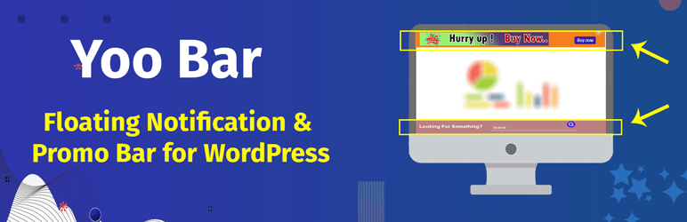 WordPress 外掛 Yoo Bar – Floating Notification & Promo Bar for Website 的封面圖片。