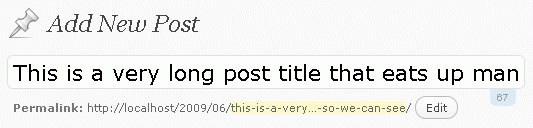 title helper: counts the number of characters to keep under the 140 limit