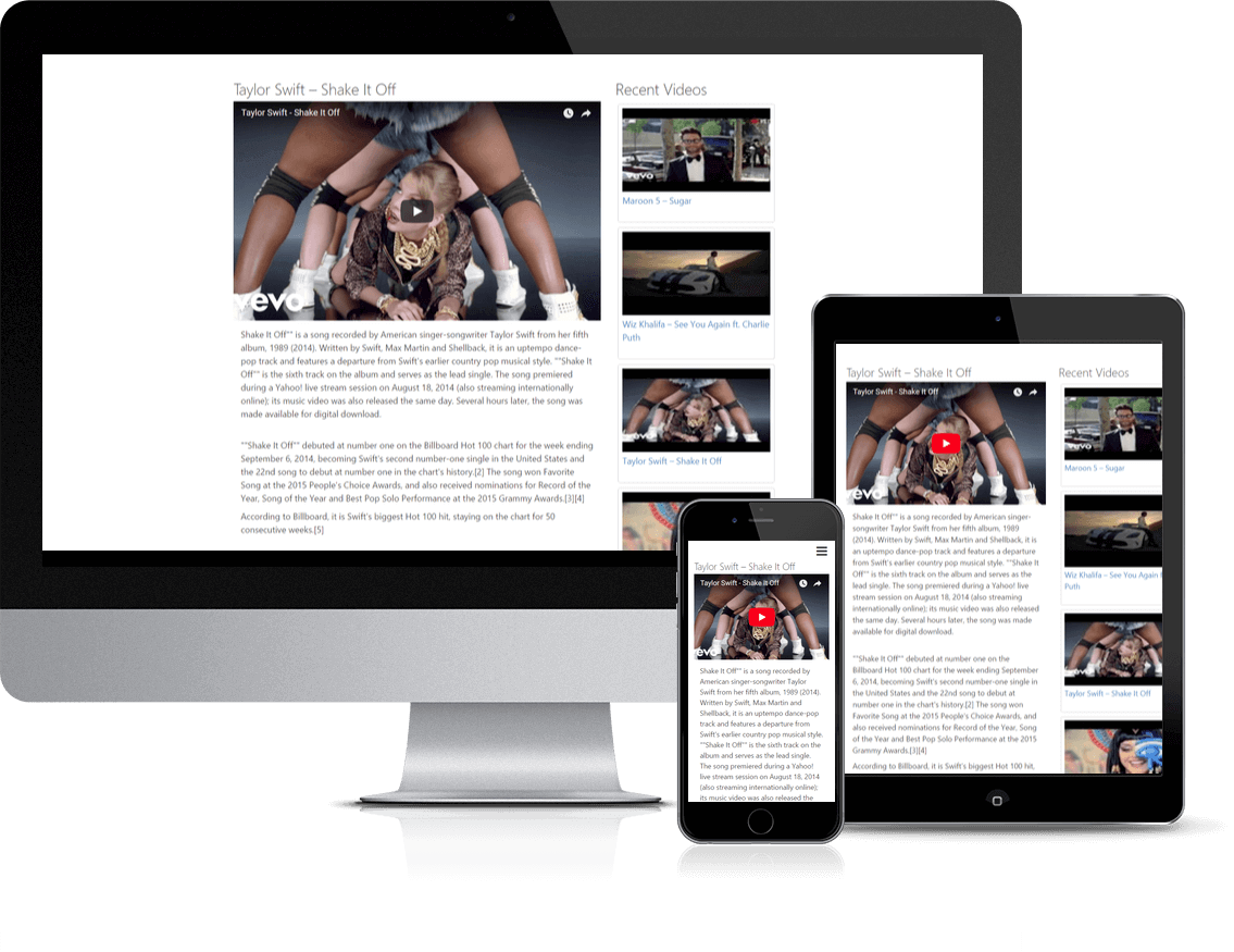 Individual Video Pages – SEO-friendly pages with comments and optional Featured/Recent widgets.