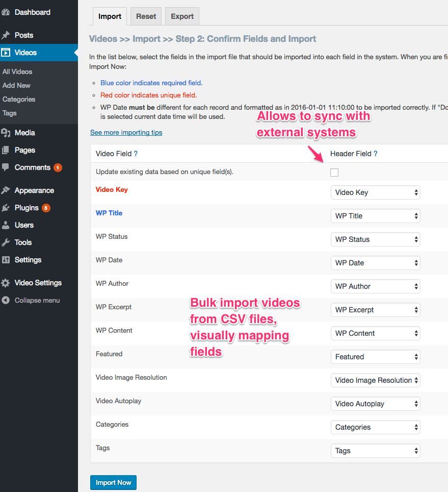 CSV Import/Export – Bulk manage your library with the eMD CSV Extension for high-volume sites.