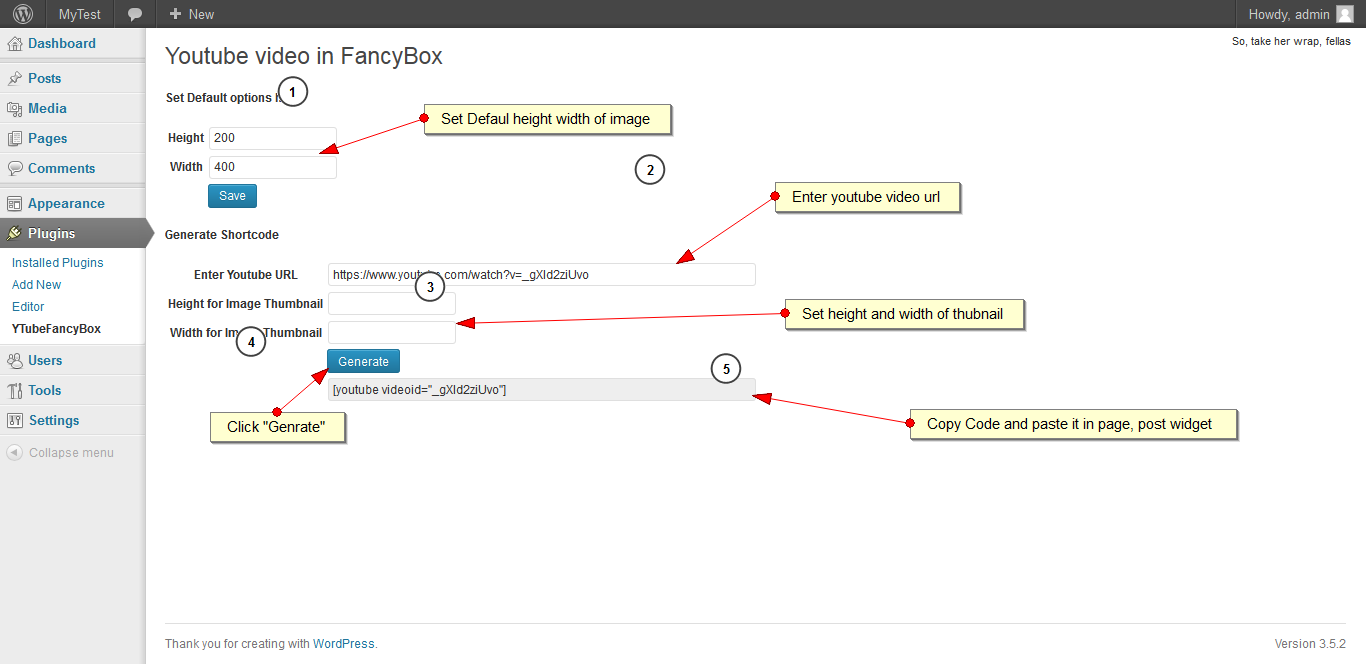Backend of Plugin