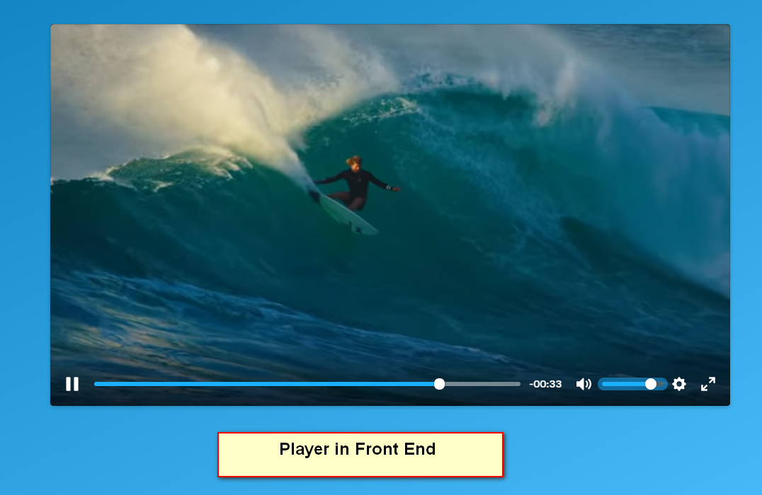 The player in frontend