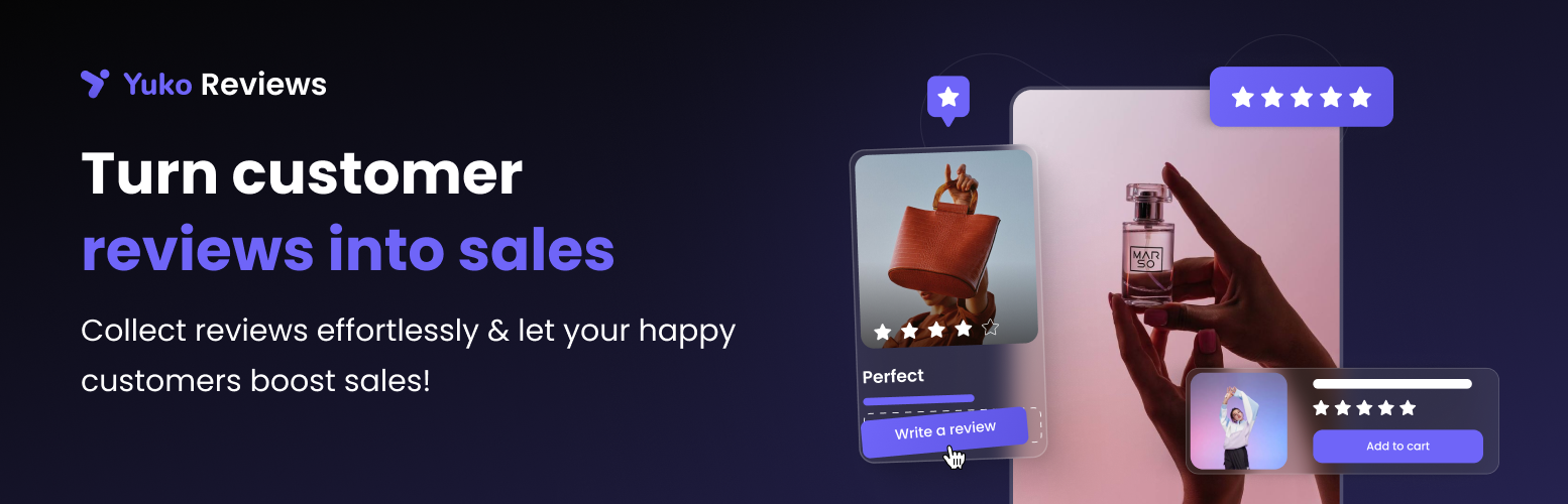 WordPress 外掛 Yuko Customer Reviews for WooCommerce 的封面圖片。