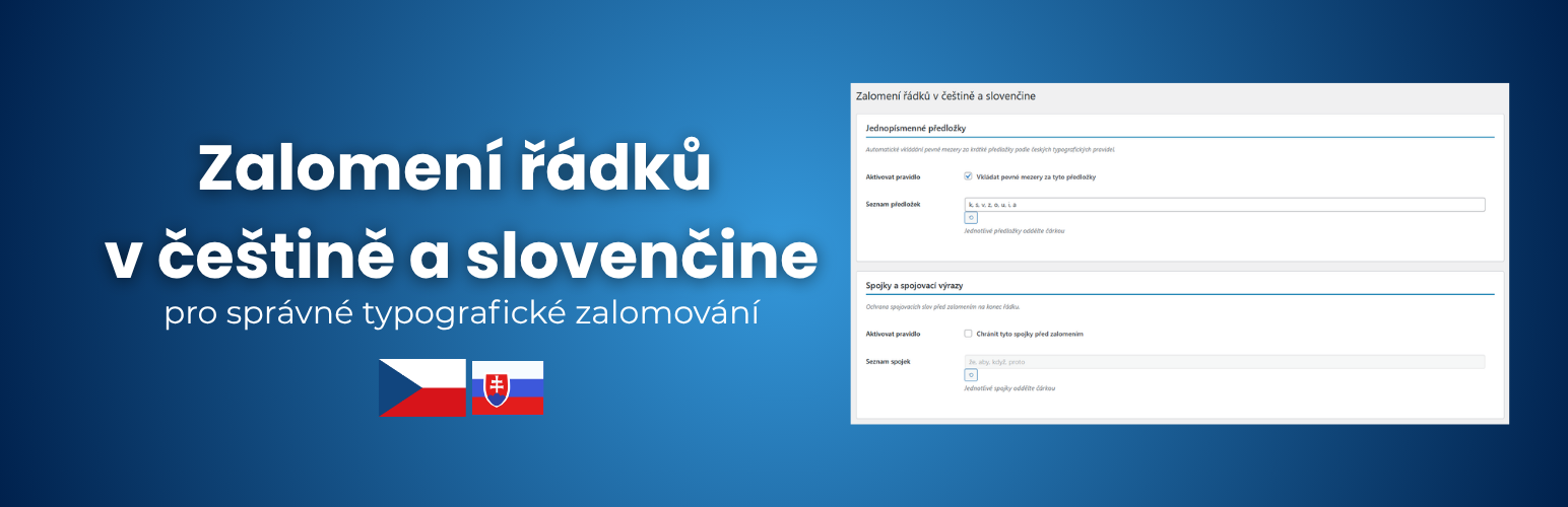 Zalomení řádků v češtině a slovenčine