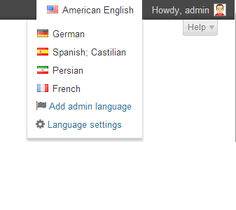 Admin Language Switcher