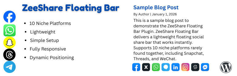 ZeeShare Floating Bar