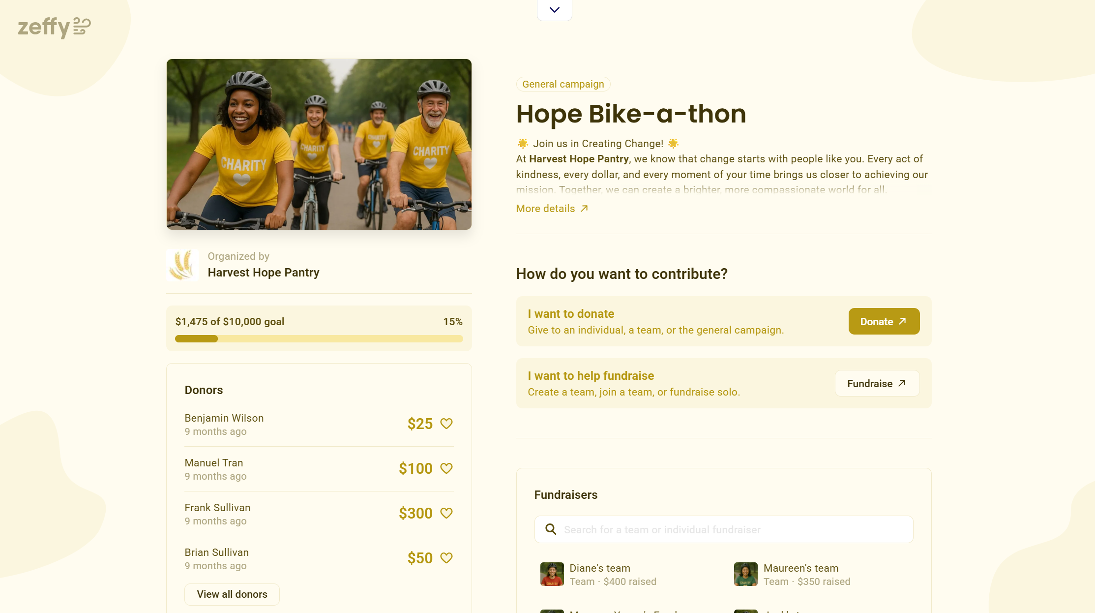 Zeffy Donate Button
