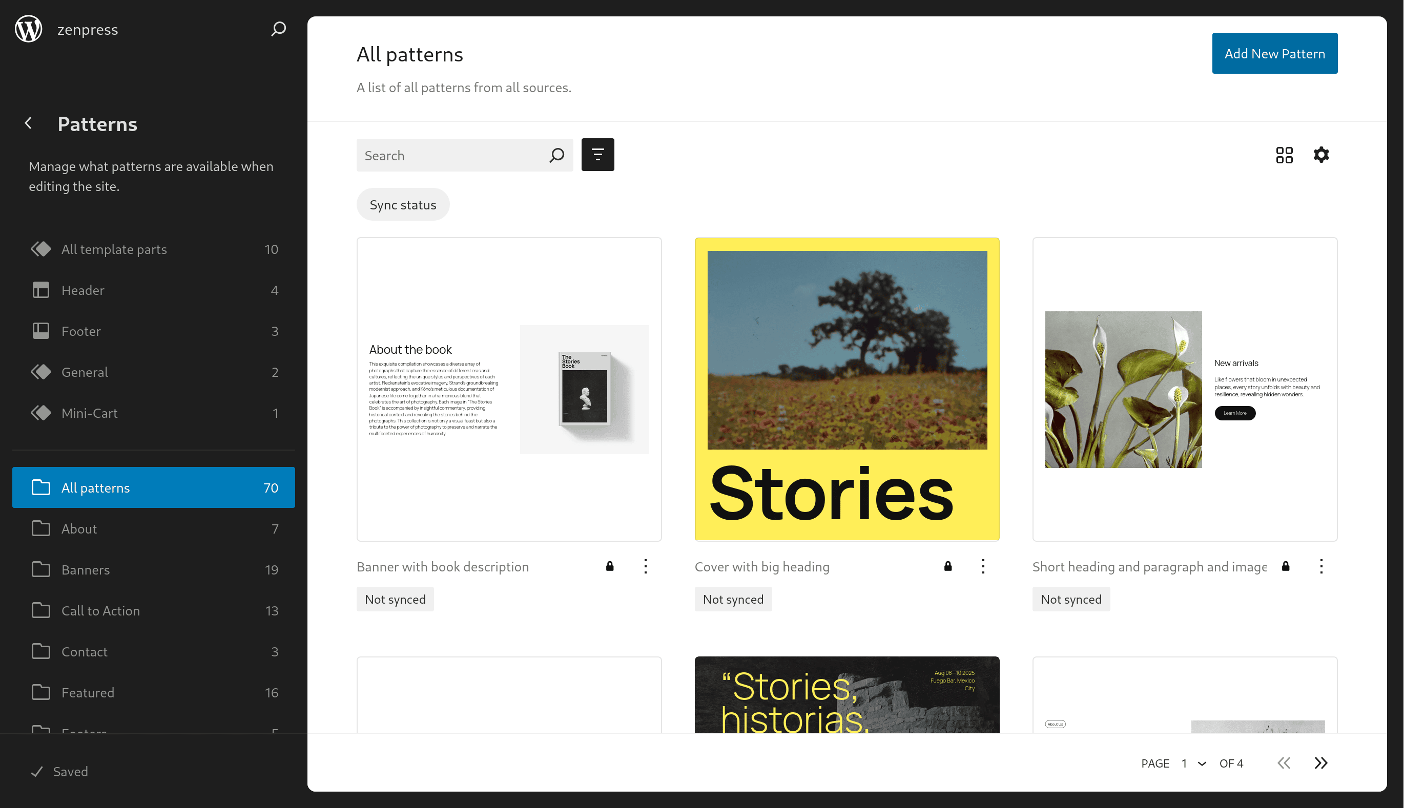 Site editor with ZenPress.
