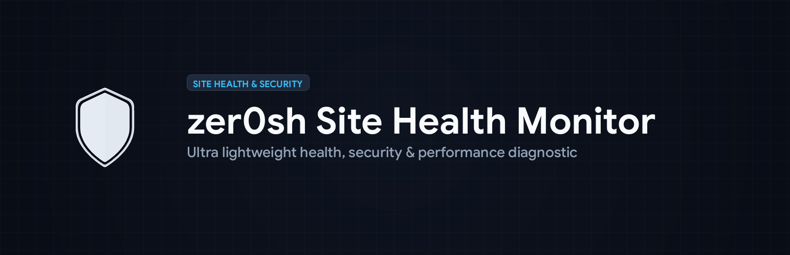 WordPress 外掛 zer0sh Site Health Monitor 的封面圖片