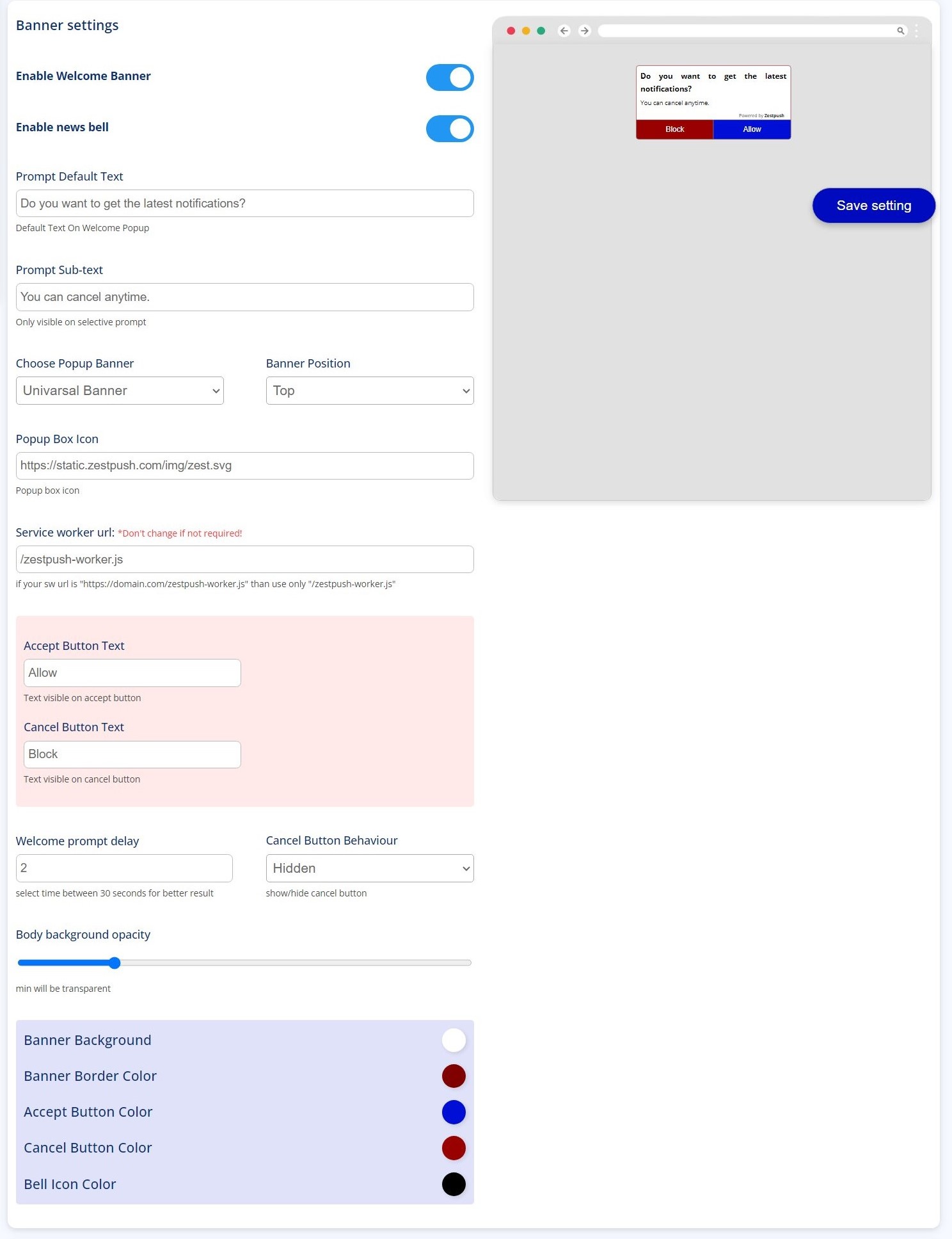 Highly customizable opt-in prompts for your site