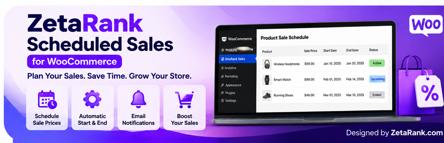 ZetaRank Scheduled Sales for WooCommerce