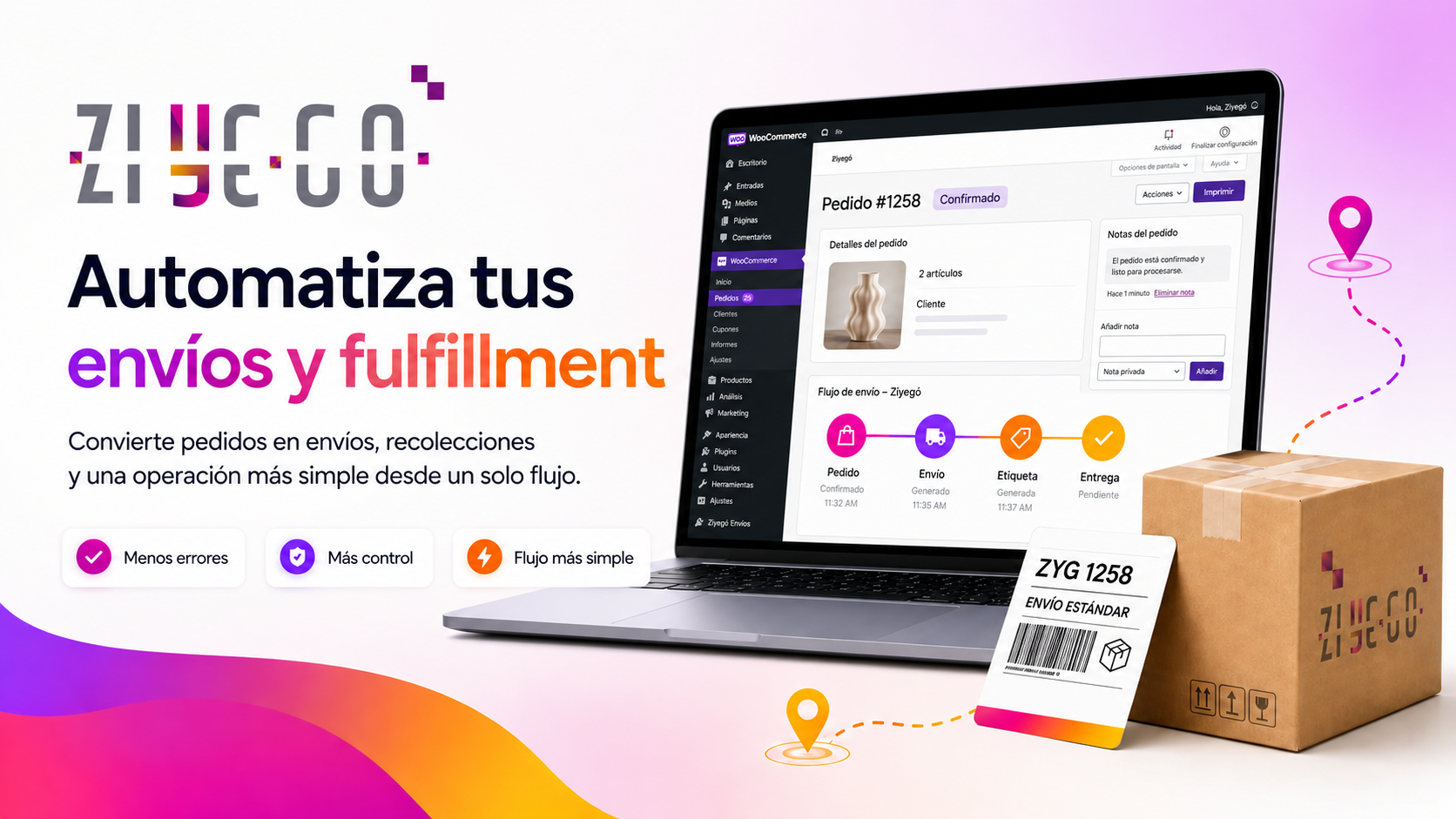Individual generation modal — destination form pre-filled from the order, live rate quoting, "what the customer paid" comparison.