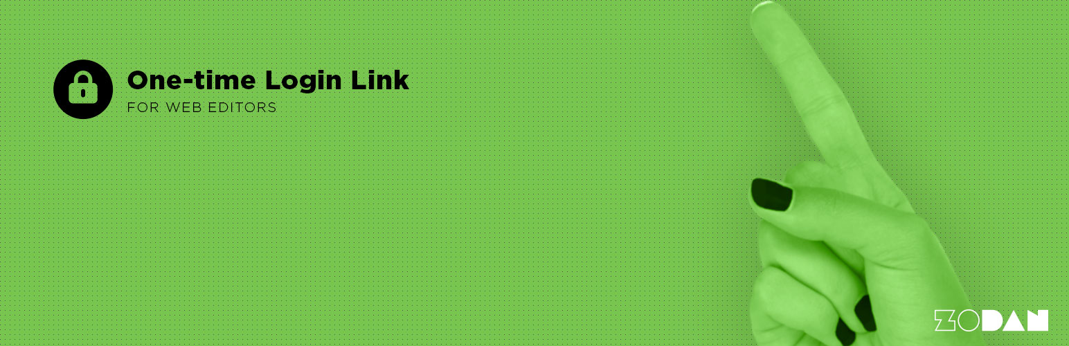 WordPress 外掛 Zodan One-time Login Link 的封面圖片。