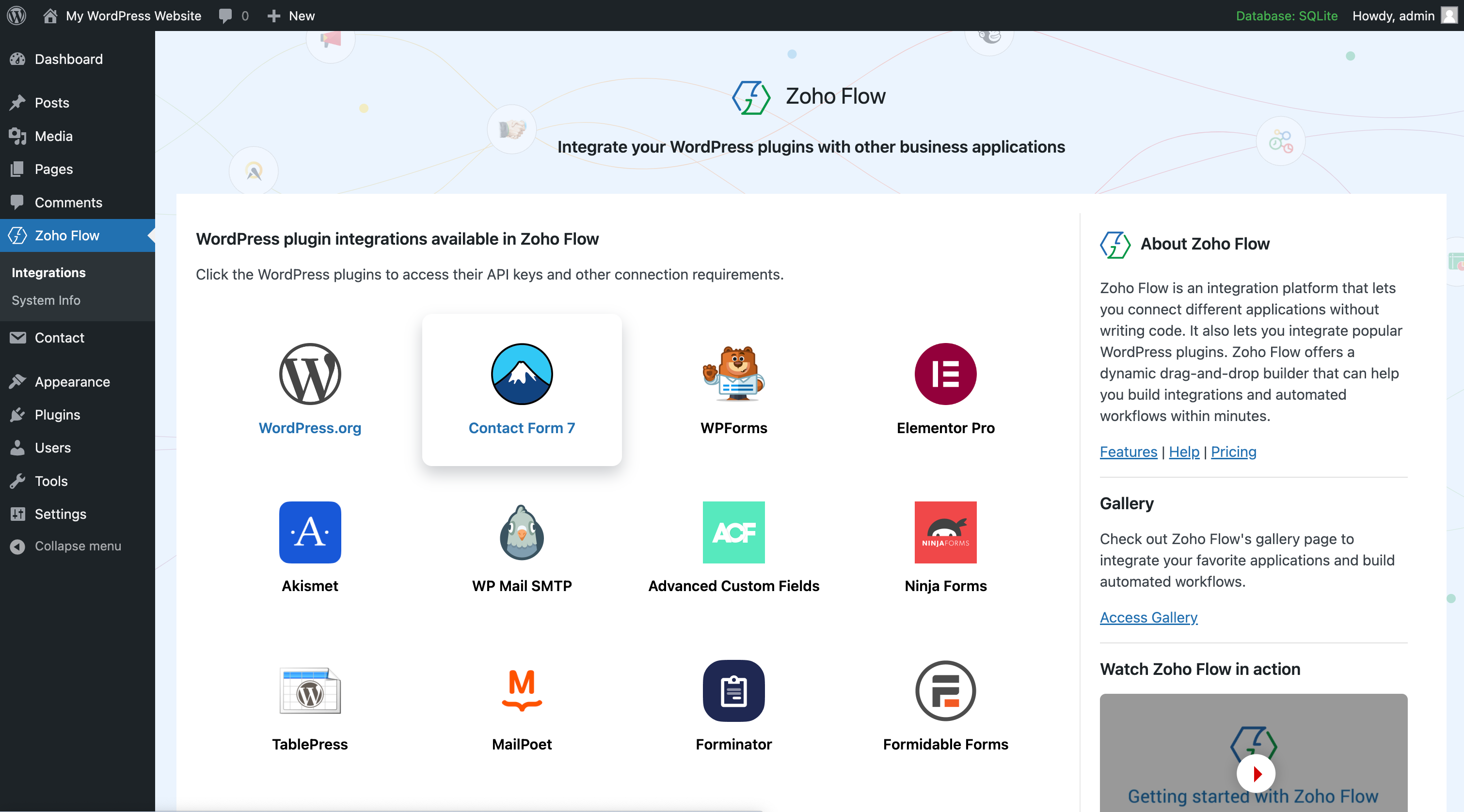 Zoho Flow for WordPress