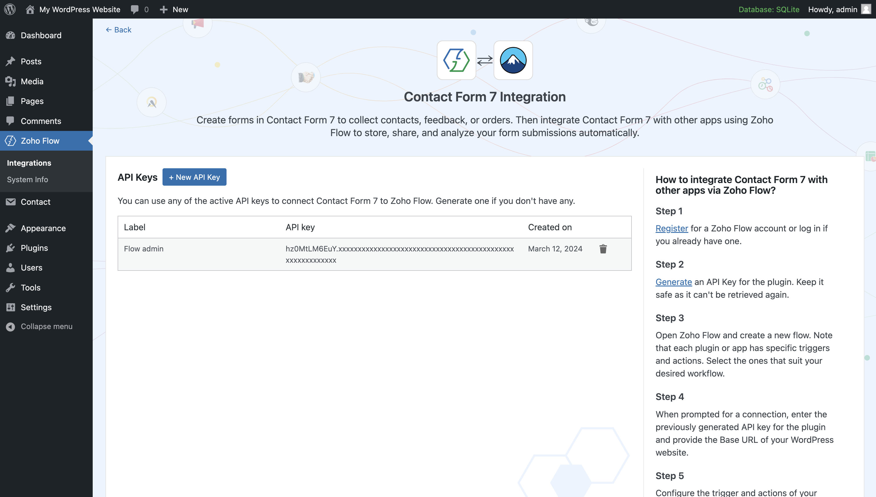 Generate and manage all your plugin API keys used in your connections.