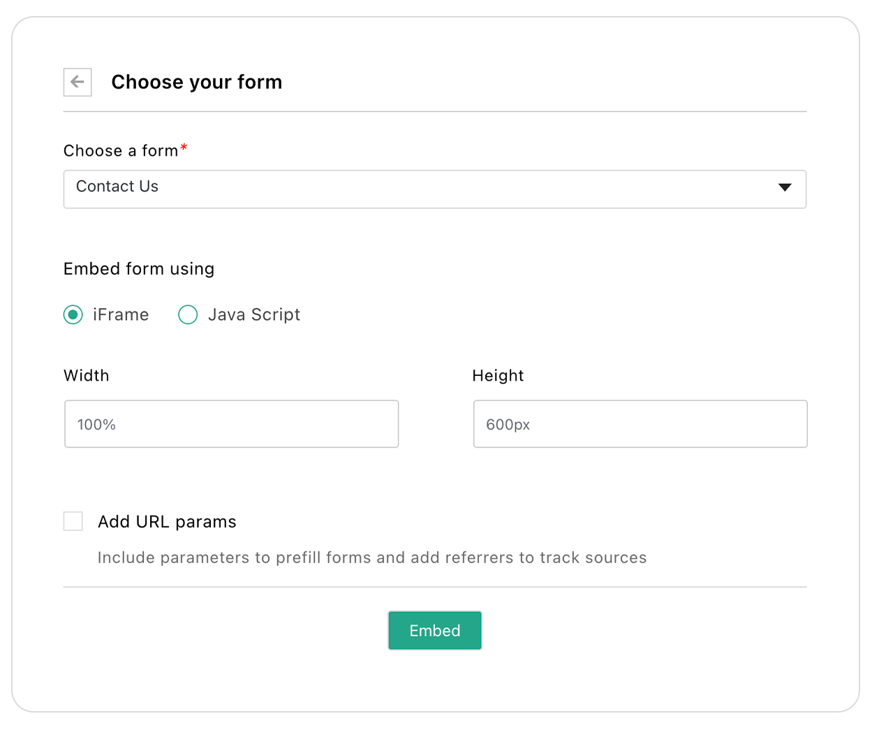 Once the block is added, click <strong>Access Zoho Forms</strong> to log in to Zoho Forms account and choose an existing form.